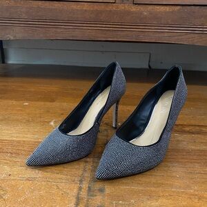 Gianni Bini Black and Silver Heels